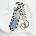 Nurse Gift Bling Rhinestone Syringe Keychain Medical Bag Charm