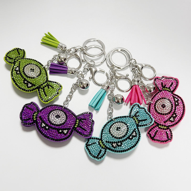 Cute Halloween Monster Candy Rhinestone Bag Charm