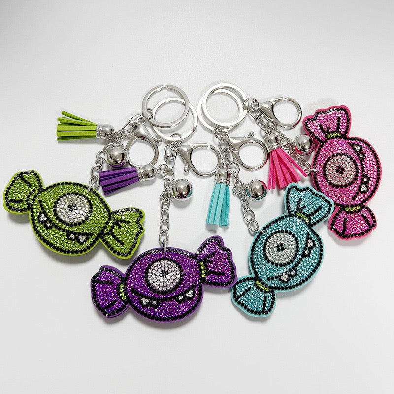 Cute Halloween Monster Candy Rhinestone Bag Charm