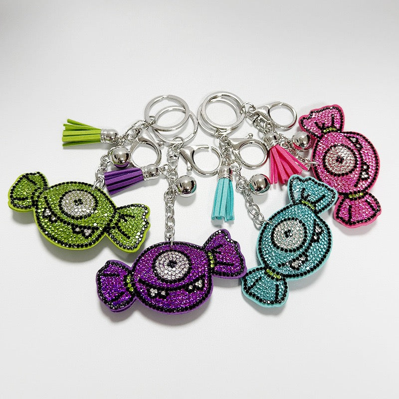 Cute Halloween Monster Candy Rhinestone Bag Charm